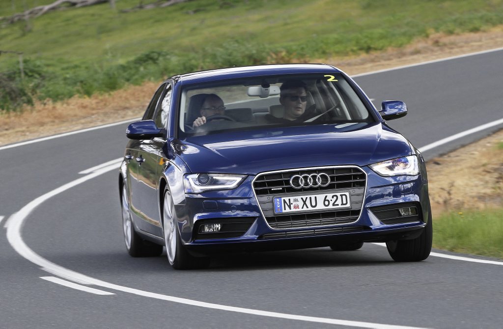 The Audi A4. The Audi A4.